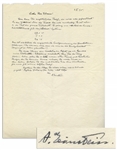 Albert Einstein Autograph Letter Signed A. Einstein With His Handwritten Equations -- ...the theory...really does constitute immense progress...as an appendix of my little book on...